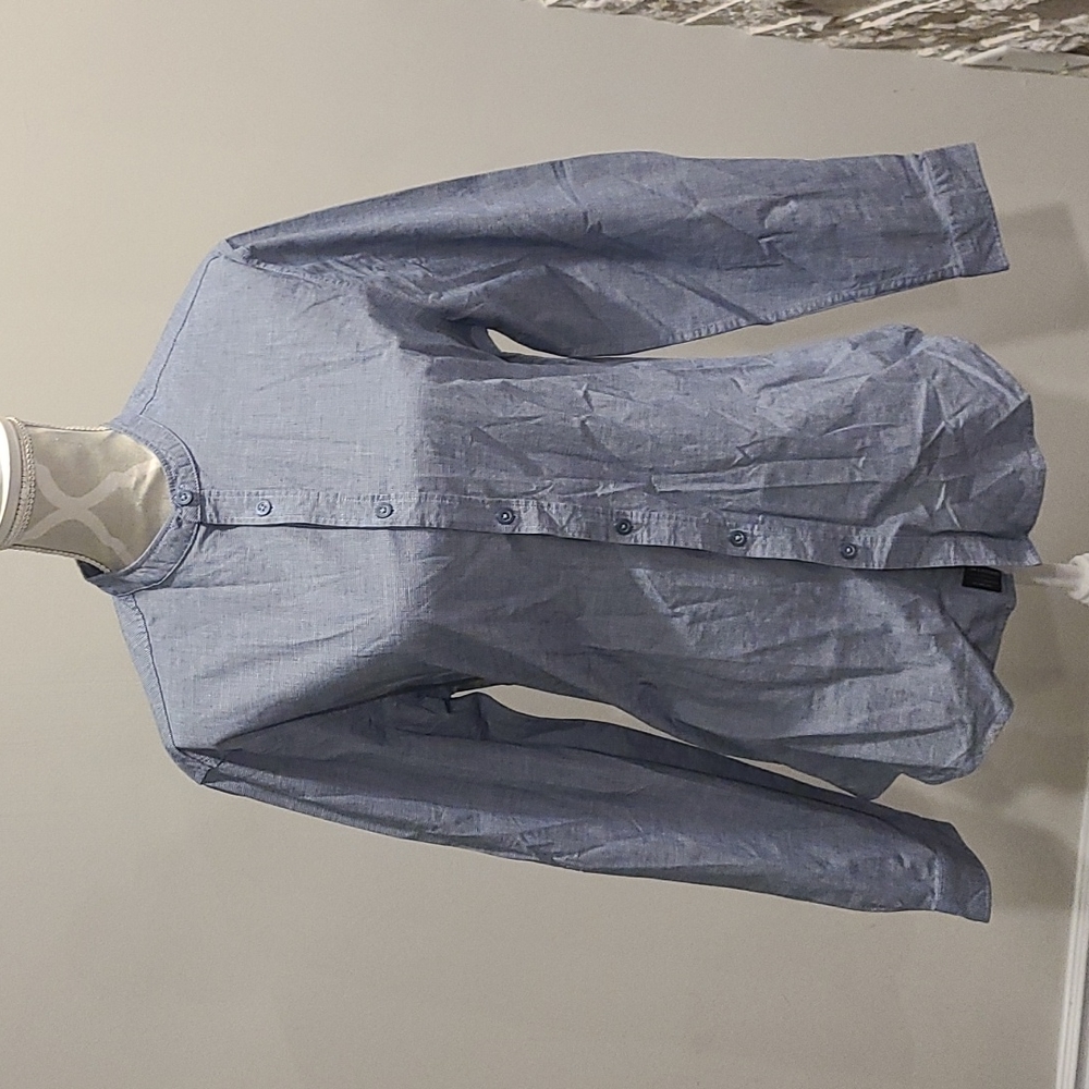 Threadbare long sleeve small striped pattern shirt